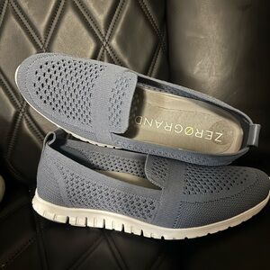 Cole Haan Gray Knit Slip-On Loafers